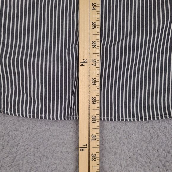Vintage Ralph Lauren Dress Shirt Mens 16 34/35 Black White Striped Classic Fit‎ - Picture 15 of 16